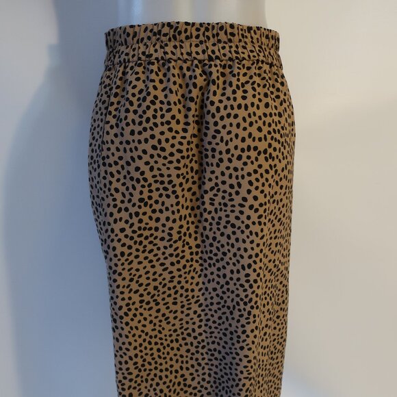 NWT Womens J. Crew Camel Brown Black Straight Pencil Midi Skirt M - Picture 4 of 6
